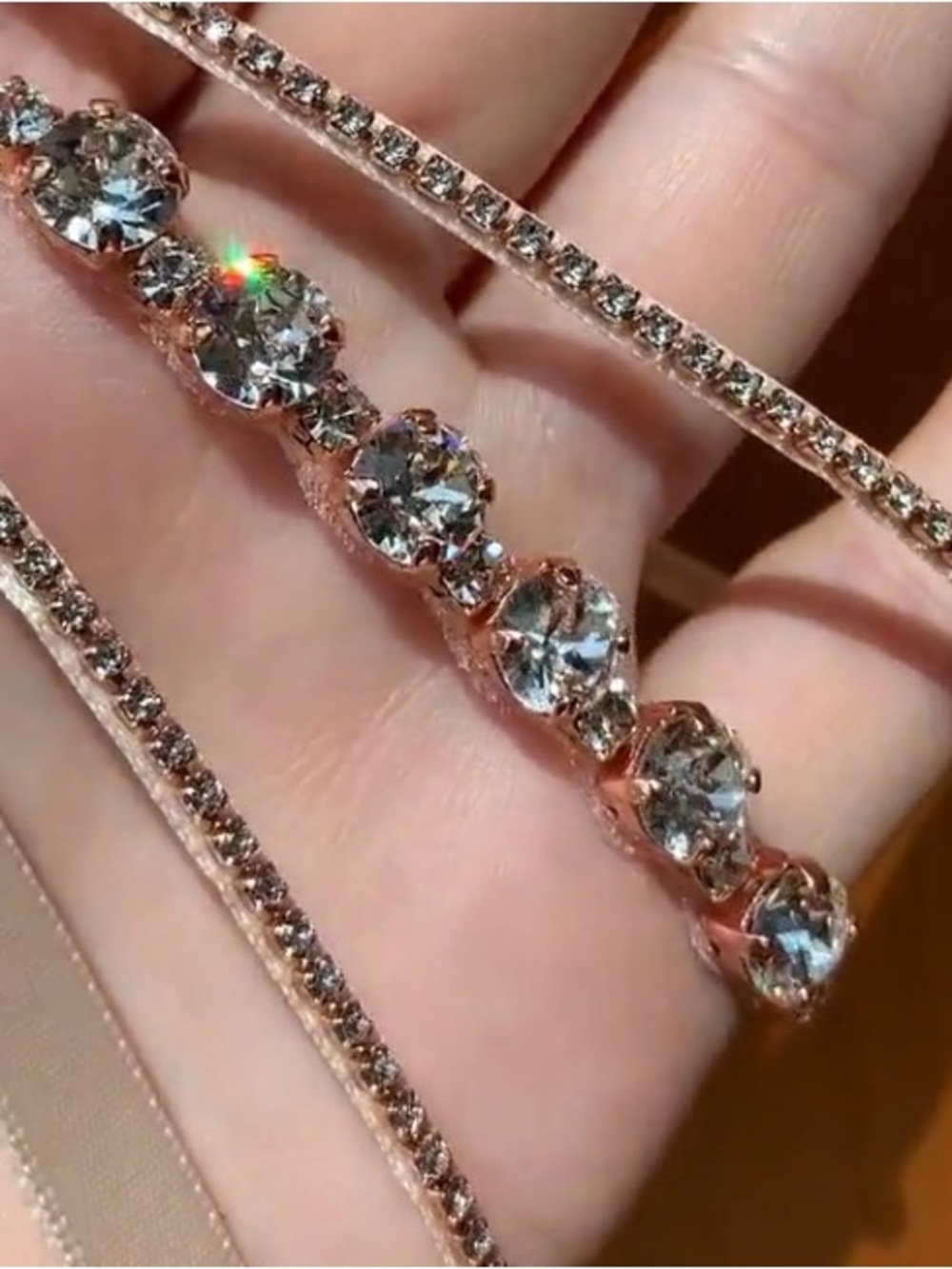 SabinaKWdesign Rose Gold Crystal Bridal Belt – Unworn